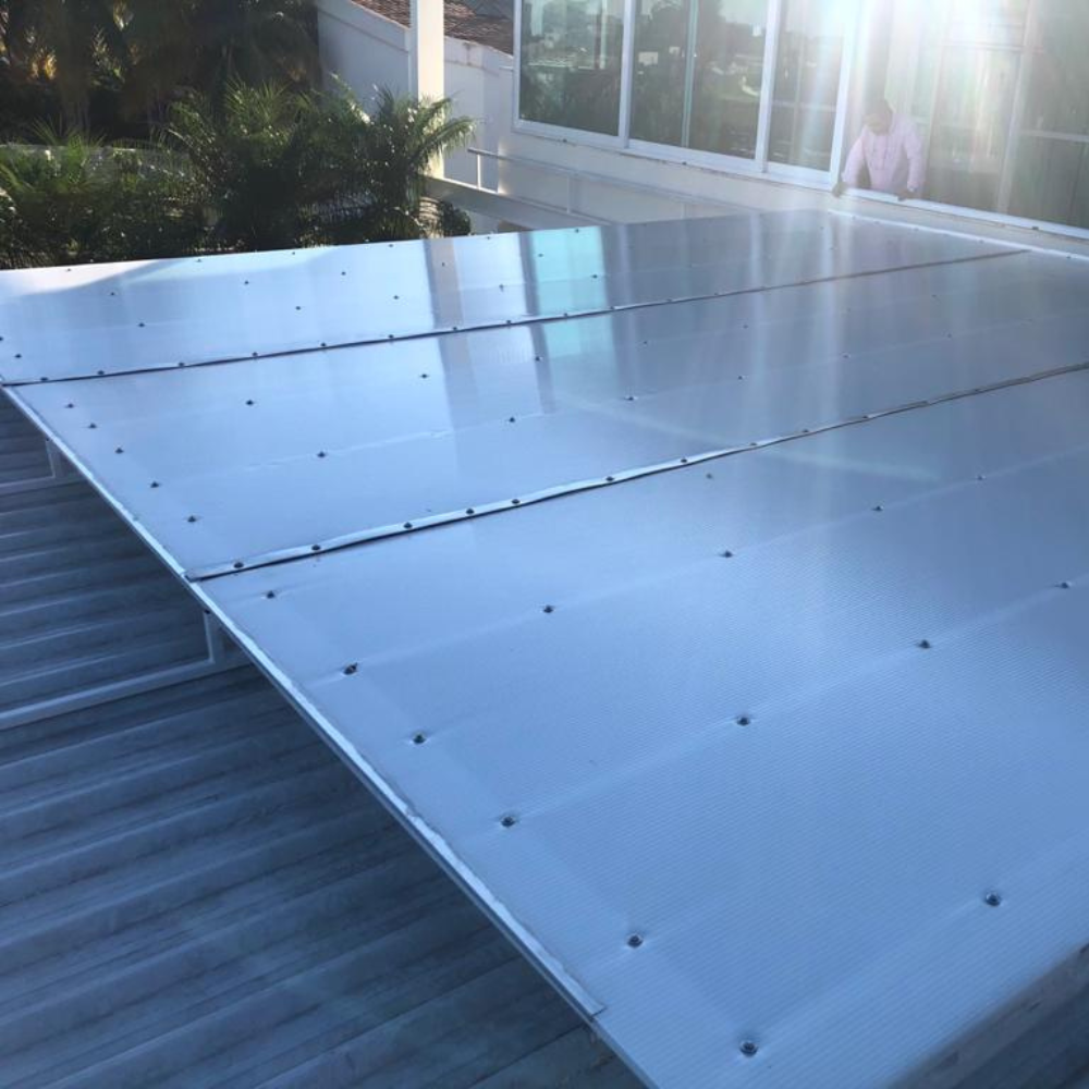 CHAPA DE POLICARBONATO ALVEOLAR REFLETIVO CINZA 1050X6000X10MM, , large